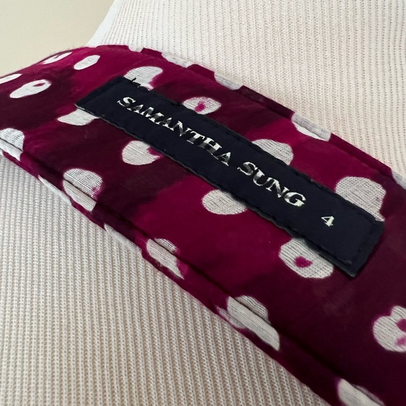 SAMANTHA SUNG Polka Dot Burgundy Belt main image 5
